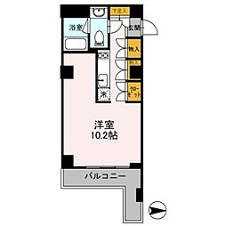 カスタリア目黒鷹番 2階ワンルームの間取り