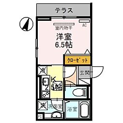 エストリヴィエール東川口 1Kの間取図画像