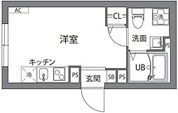 グレンジフォード高円寺南 1階ワンルームの間取り