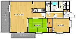 リファレンス箱崎 2LDKの間取図画像