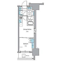 ルフォンプログレ秋葉原EAST 1DKの間取図画像
