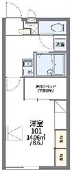 レオパレスレオ五反田 1Kの間取図画像