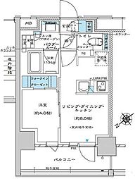 プレミスト板橋 7階1LDKの間取り