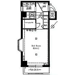 ライオンズマンション平沼第3 ワンルームの間取図画像
