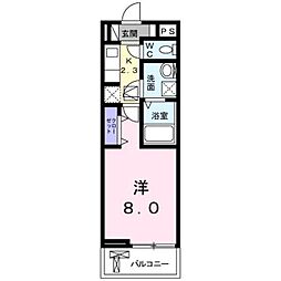 アネーロ・ヒル3 1Kの間取図画像