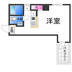 VitaNuova堺 ワンルームの間取図画像