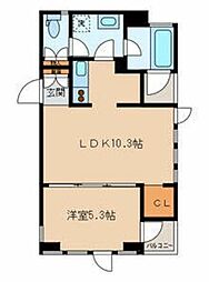 アドレー渋谷本町アネックス 1LDKの間取図画像