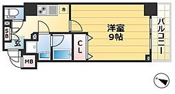 ステディ・三宮 1Kの間取図画像