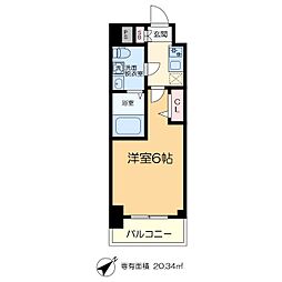 GRANPASEO金町 1Kの間取図画像