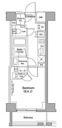 ザ・パークハビオ新高円寺 1Kの間取図画像