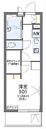 レオパレス菱沼 1Kの間取図画像