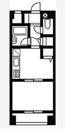 クレグラン東品川 1DKの間取図画像