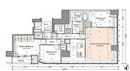 ザ・レジデンス六本木 3LDKの間取図画像