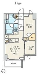 クレストコート北千住レジデンス 2LDKの間取図画像