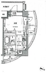 アーバンファースト神楽坂 1Kの間取図画像