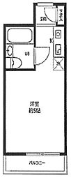 シティ.コア上野毛 ワンルームの間取図画像