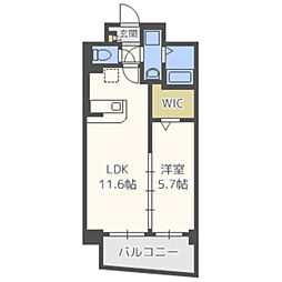プレアデス 1LDKの間取図画像