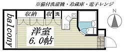ラ・パルフェ・ド・コントゥール ワンルームの間取図画像