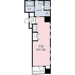 オークヒルズ ワンルームの間取図画像