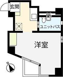 アーバンハウス駒場I ワンルームの間取図画像