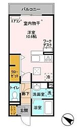 コンフォールドミール北松戸 ワンルームの間取図画像
