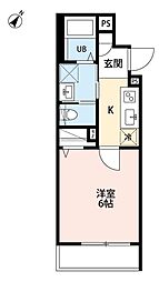 robot home 柳瀬川II 1階1Kの間取り