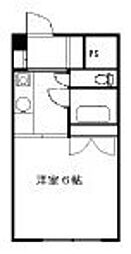 アーバントラスト2号館 1Kの間取図画像