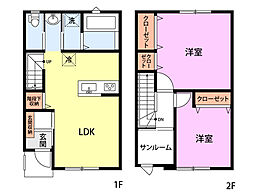 アルジャンテ 2LDKの間取図画像