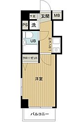 フェニックス茗荷谷 1Kの間取図画像