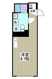 ココフラット新江古田 ワンルームの間取図画像