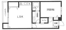 レーゾンデートル湘南 1LDKの間取図画像