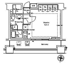 パークアクシス御茶ノ水ステージ ワンルームの間取図画像