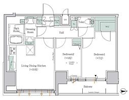 ワンルーフレジデンス板橋大山 12階2LDKの間取り
