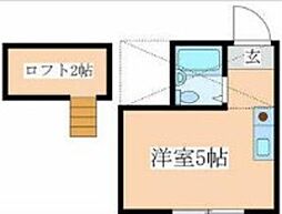 アーティクル、ムサシノ ワンルームの間取図画像