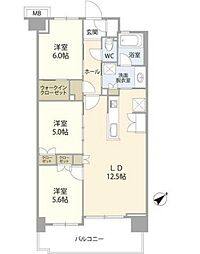 ルピアグランデみずほ台 3LDKの間取図画像