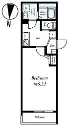 GRADUS坂戸III B 3階1Kの間取り