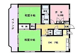 エステートナカムラ 3DKの間取図画像