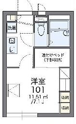 レオパレス茂 1Kの間取図画像