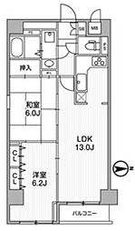 ベルフォーレ御徒町 2LDKの間取図画像