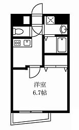 ラメゾンワダ 1Kの間取図画像