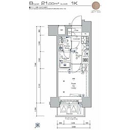 SYFORMEカンナイ 1Kの間取図画像