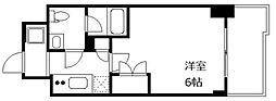 プレールドゥーク北品川 1Kの間取図画像