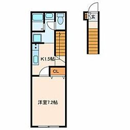 仮)東小岩3丁目計画 1Kの間取図画像