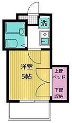 クラブコート志木 1Kの間取図画像