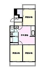 アミニティー鷺沼 3DKの間取図画像