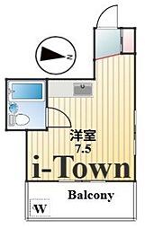 シティ第2日暮里ビル ワンルームの間取図画像