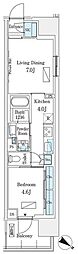 ロイヤルパークス有明 1LDKの間取図画像