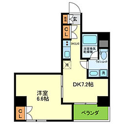 MT玉造 1DKの間取図画像