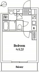 エルミタージュ豪徳寺 1Kの間取図画像
