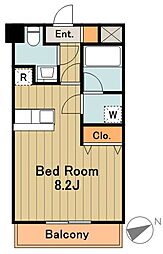 マンションホワイトホース 1Kの間取図画像